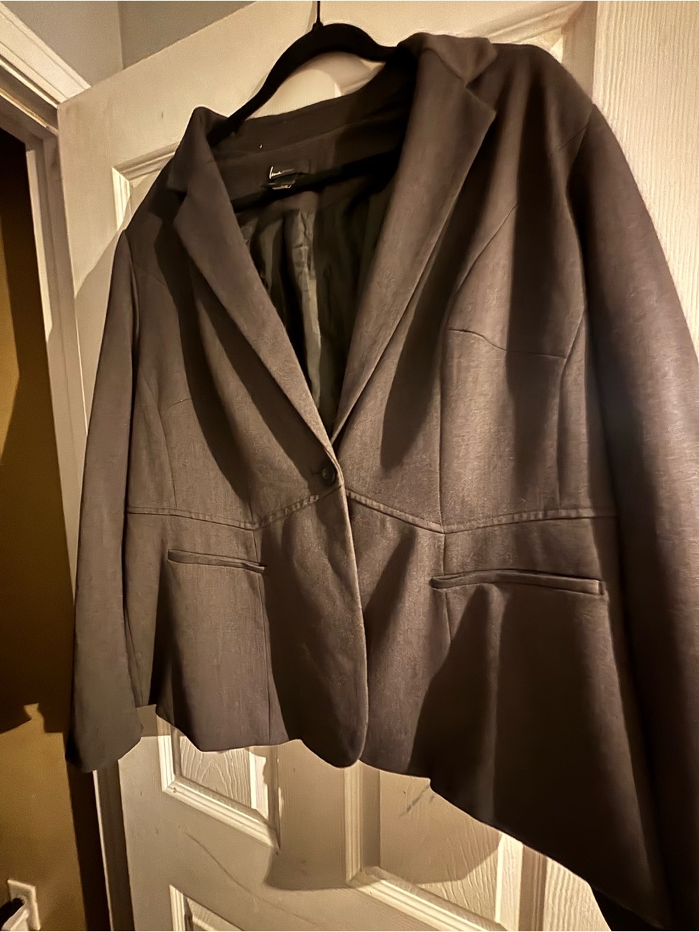 Lane Bryant Dark Charcoal Single-Button Women's Blazer